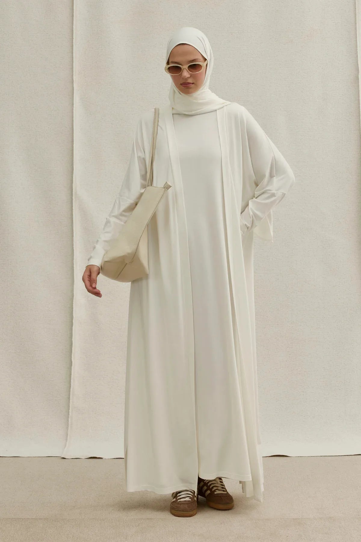 Actıve Modest Spor Beyaz İkili Abaya Takım