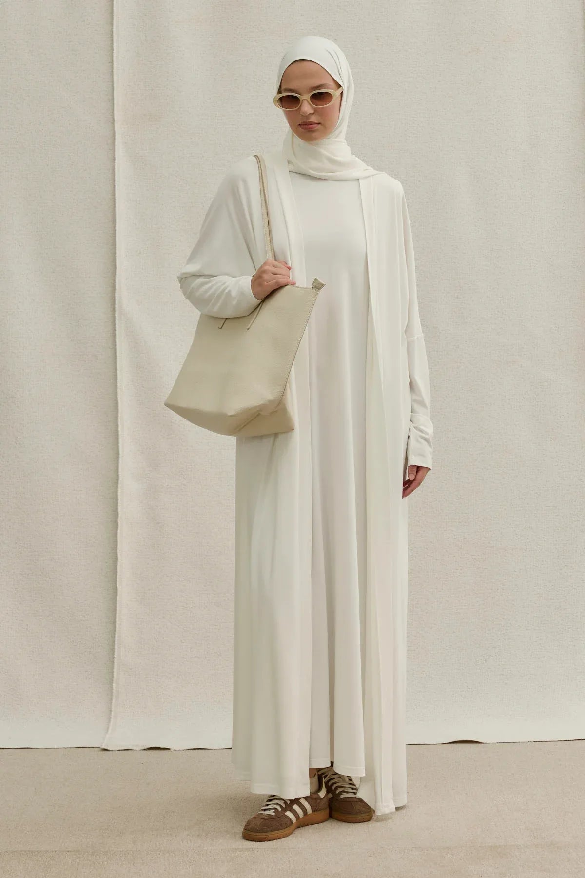 Actıve Modest Spor Beyaz İkili Abaya Takım